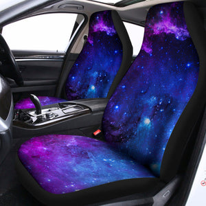 Purple Galaxy Space Blue Starfield Print Universal Fit Car Seat Covers