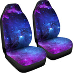 Purple Galaxy Space Blue Starfield Print Universal Fit Car Seat Covers