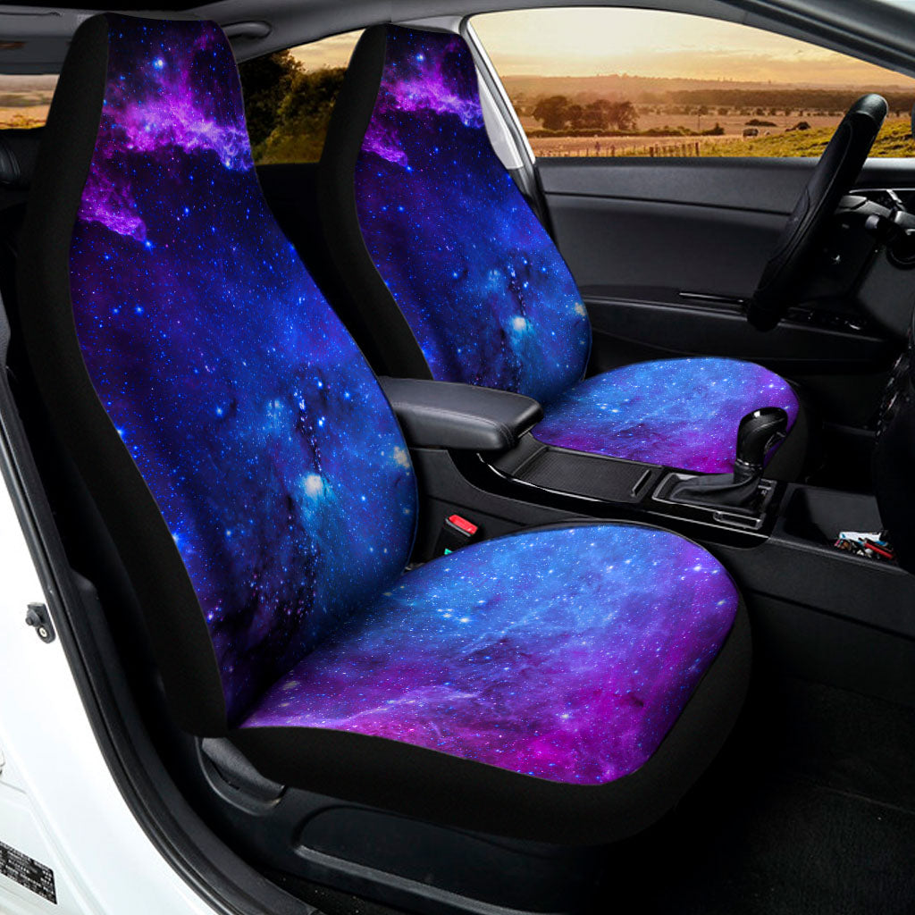 Purple Galaxy Space Blue Starfield Print Universal Fit Car Seat Covers