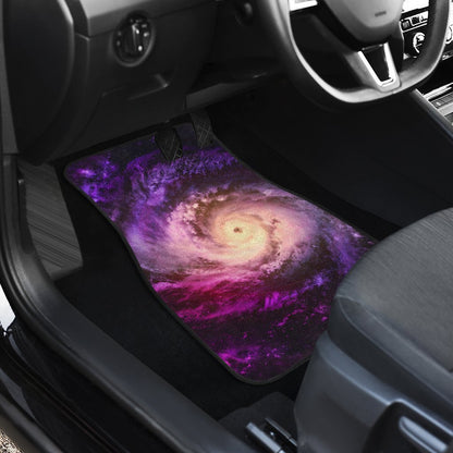 Purple Galaxy Space Spiral Cloud Print Front Car Floor Mats GearFrost