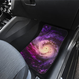 Purple Galaxy Space Spiral Cloud Print Front Car Floor Mats GearFrost