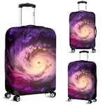 Purple Galaxy Space Spiral Cloud Print Luggage Cover GearFrost