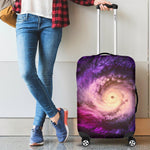 Purple Galaxy Space Spiral Cloud Print Luggage Cover GearFrost
