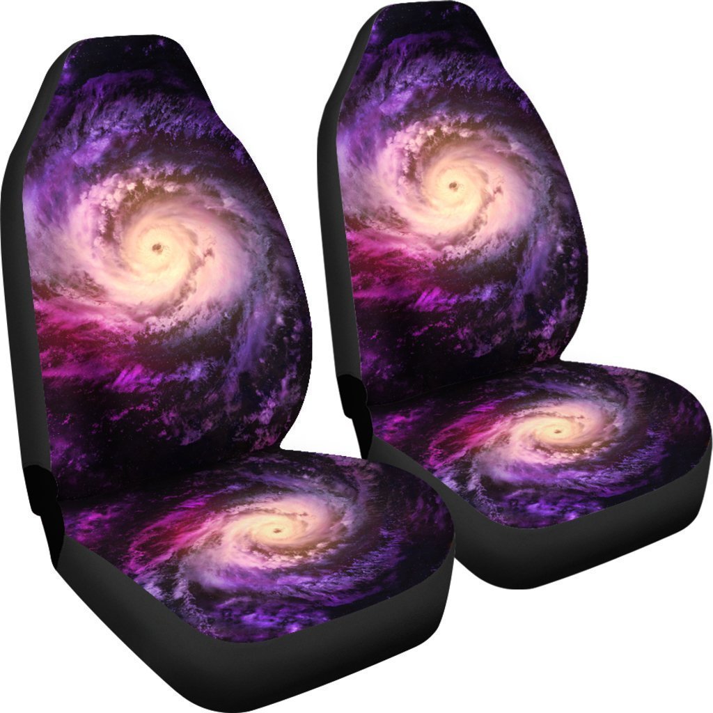 Purple Galaxy Space Spiral Cloud Print Universal Fit Car Seat Covers GearFrost