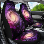Purple Galaxy Space Spiral Cloud Print Universal Fit Car Seat Covers GearFrost