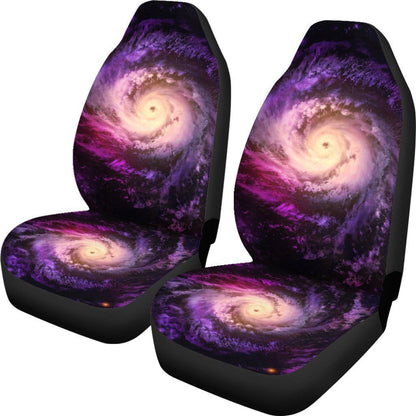 Purple Galaxy Space Spiral Cloud Print Universal Fit Car Seat Covers GearFrost