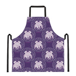 Purple Gemini Zodiac Pattern Print Apron