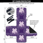 Purple Gemini Zodiac Pattern Print Armchair Protector