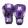 Purple Gemini Zodiac Pattern Print Boxing Gloves