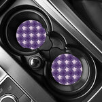 Purple Gemini Zodiac Pattern Print Car Coasters