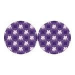 Purple Gemini Zodiac Pattern Print Car Coasters