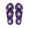 Purple Gemini Zodiac Pattern Print Flip Flops