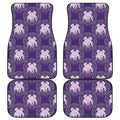 Purple Gemini Zodiac Pattern Print Front and Back Car Floor Mats