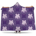 Purple Gemini Zodiac Pattern Print Hooded Blanket