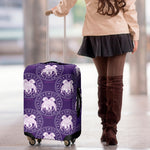 Purple Gemini Zodiac Pattern Print Luggage Cover