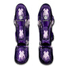 Purple Gemini Zodiac Pattern Print Muay Thai Shin Guard