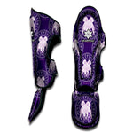 Purple Gemini Zodiac Pattern Print Muay Thai Shin Guard