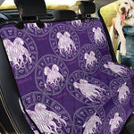 Purple Gemini Zodiac Pattern Print Pet Car Back Seat Cover