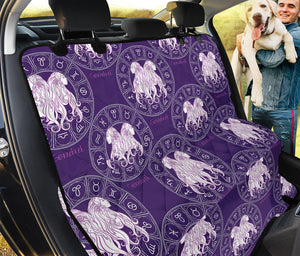 Purple Gemini Zodiac Pattern Print Pet Car Back Seat Cover