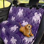 Purple Gemini Zodiac Pattern Print Pet Car Back Seat Cover