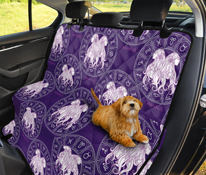 Purple Gemini Zodiac Pattern Print Pet Car Back Seat Cover