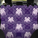 Purple Gemini Zodiac Pattern Print Pet Car Back Seat Cover