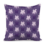Purple Gemini Zodiac Pattern Print Pillow Cover