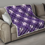 Purple Gemini Zodiac Pattern Print Quilt