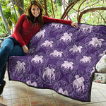 Purple Gemini Zodiac Pattern Print Quilt