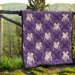 Purple Gemini Zodiac Pattern Print Quilt