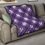 Purple Gemini Zodiac Pattern Print Quilt