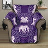 Purple Gemini Zodiac Pattern Print Recliner Protector