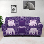 Purple Gemini Zodiac Pattern Print Sofa Cover
