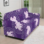 Purple Gemini Zodiac Pattern Print Sofa Cover