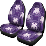 Purple Gemini Zodiac Pattern Print Universal Fit Car Seat Covers