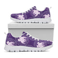 Purple Gemini Zodiac Pattern Print White Running Shoes