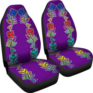 Purple Generations Flowers Universal Fit Car Seat Covers GearFrost