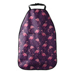Purple Geometric Flamingo Pattern Print Car Seat Organizers
