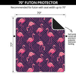 Purple Geometric Flamingo Pattern Print Futon Protector