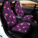 Purple Geometric Flamingo Pattern Print Universal Fit Car Seat Covers