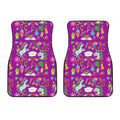 Purple Girly Unicorn Pattern Print Front Car Floor Mats