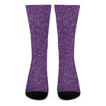 Purple Glitter Artwork Print (NOT Real Glitter) Crew Socks