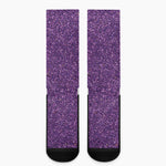 Purple Glitter Artwork Print (NOT Real Glitter) Crew Socks