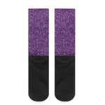Purple Glitter Artwork Print (NOT Real Glitter) Crew Socks