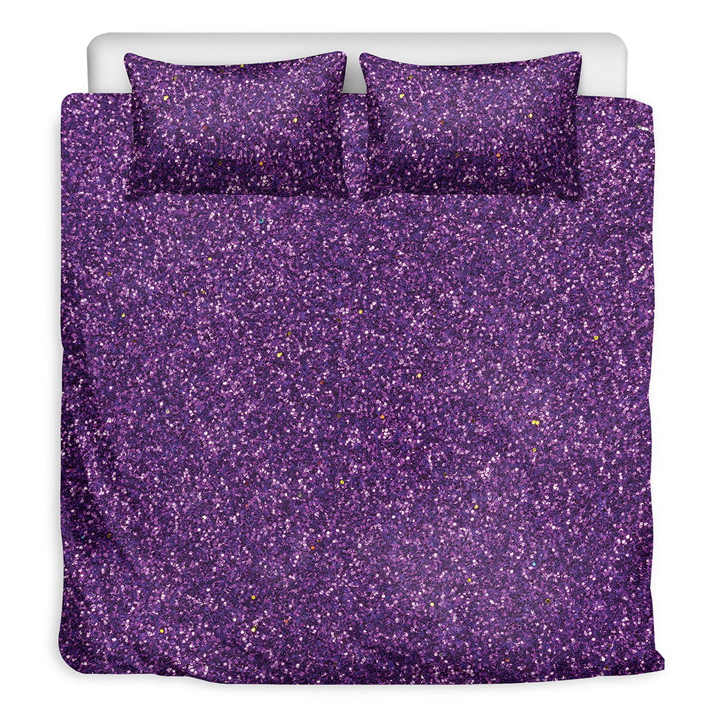Purple Glitter Artwork Print (NOT Real Glitter) Duvet Cover Bedding Set