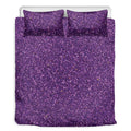 Purple (NOT Real) Glitter Print Duvet Cover Bedding Set