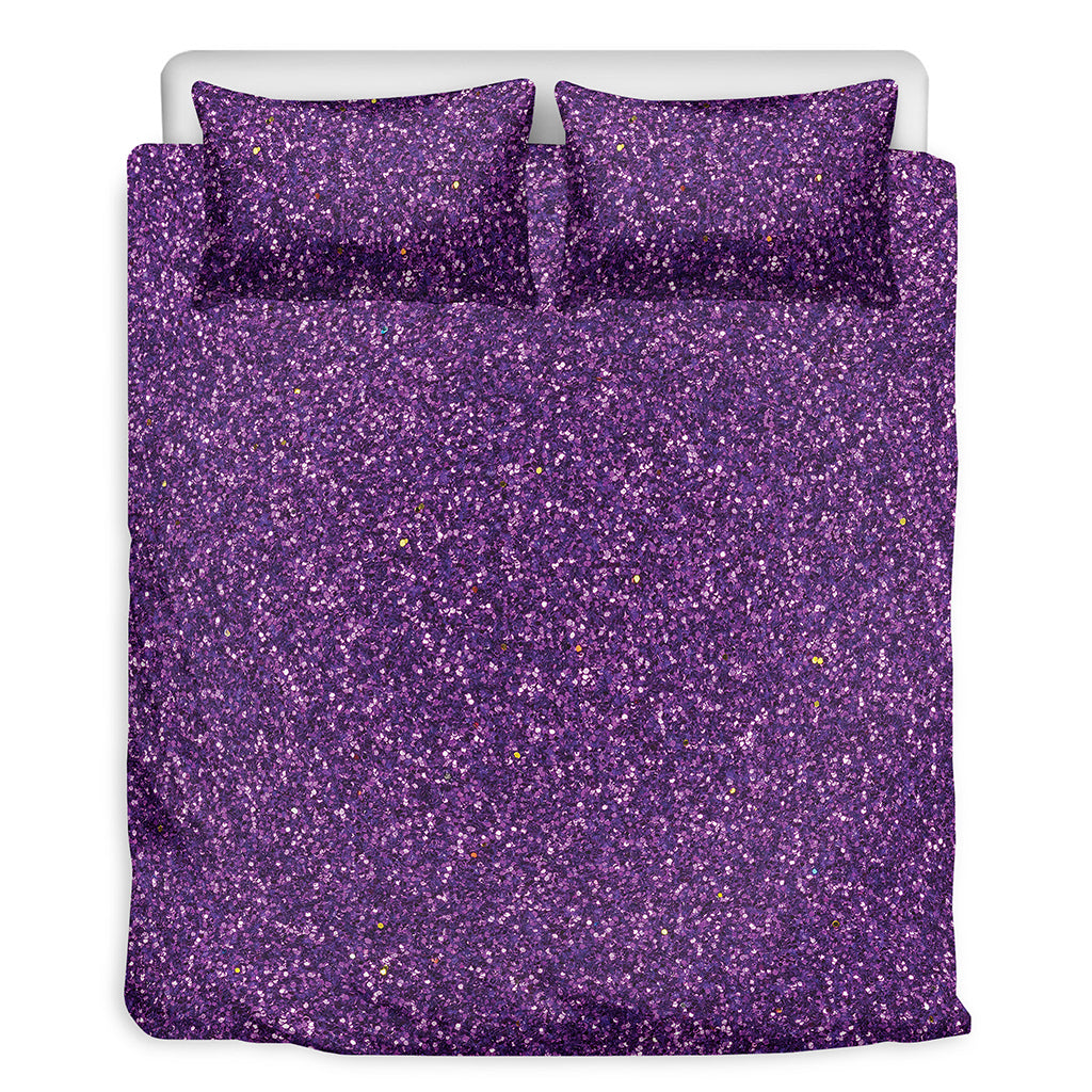Purple Glitter Artwork Print (NOT Real Glitter) Duvet Cover Bedding Set