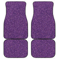Purple (NOT Real) Glitter Print Front and Back Car Floor Mats