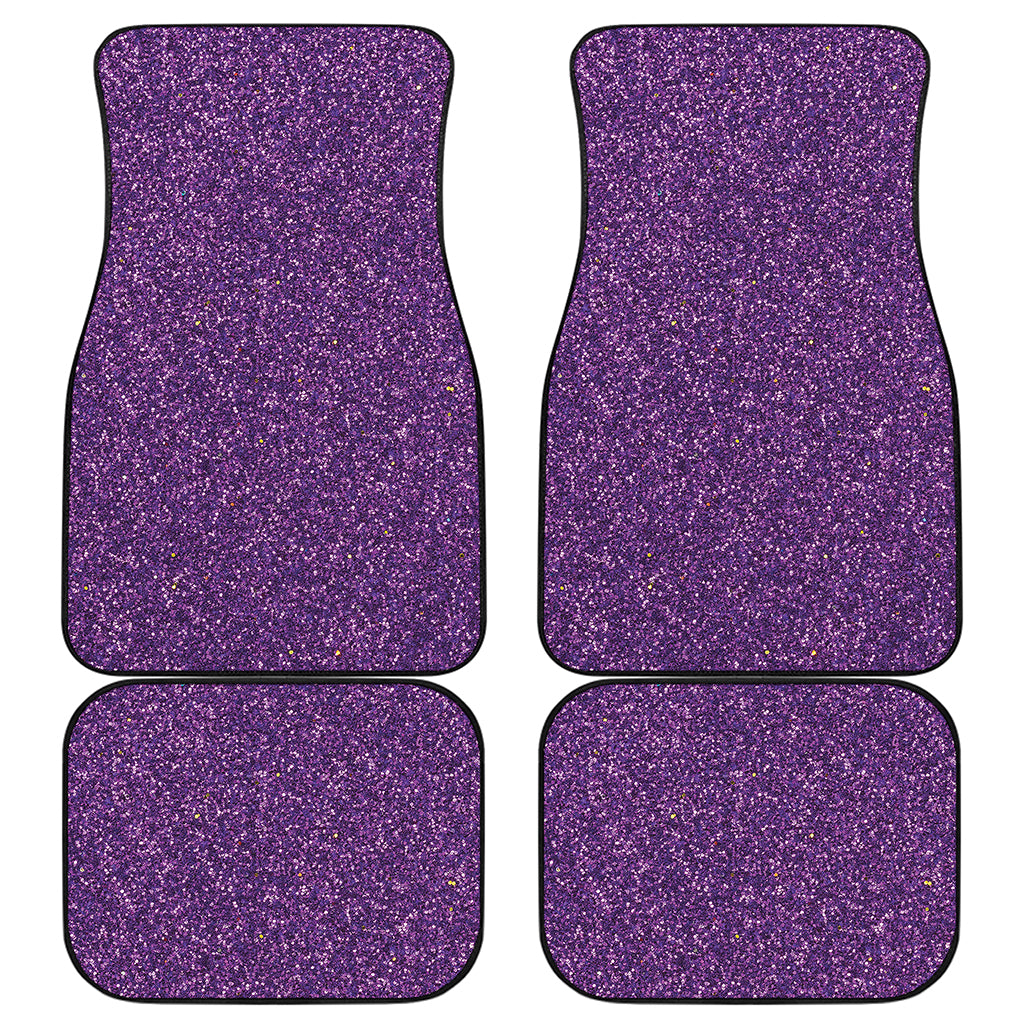 Purple Glitter Artwork Print (NOT Real Glitter) Front and Back Car Floor Mats