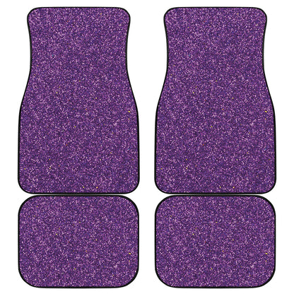 Purple Glitter Artwork Print (NOT Real Glitter) Front and Back Car Floor Mats